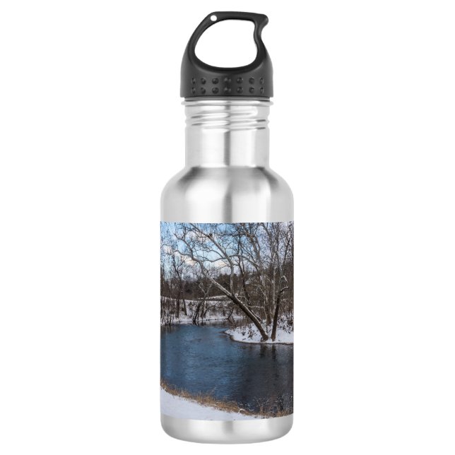 Winter Blue James River Stainless Steel Water Bott Stainless Steel Water Bottle (Front)