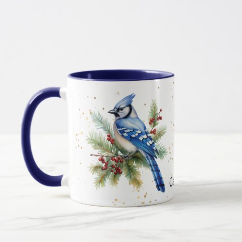 Winter Blue Jay Nature Mug