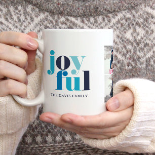 Winter Blue "Joyful" Gallery of 3 Photos Coffee Mug