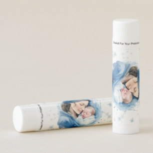 Winter Blue Mother and Child Baby Shower Lip Balm
