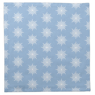 Winter Blue Ornamental G-Clef Snowflake Pattern Cloth Napkin