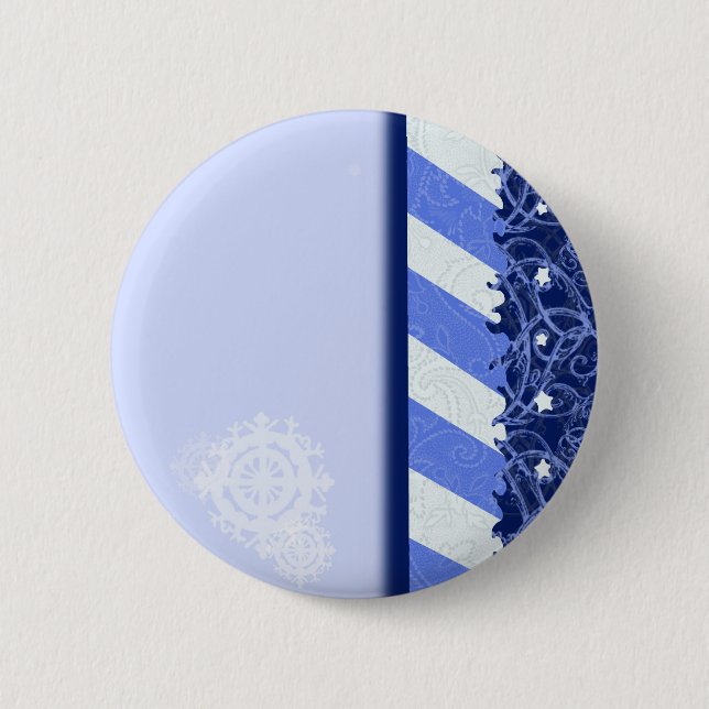 Winter Blue Pinback Button (Front)