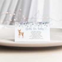 Winter blue silver oh deer books for baby ticket enclosure card