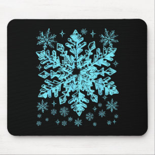 Winter Blue Snowflake Christmas Xmas Costumes Men  Mouse Pad