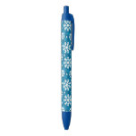Winter Blue Snowflake Pattern Pen