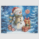 Winter Blue Snowman & Christmas Presents Tissue Paper<br><div class="desc">Whimsical Winter Blue Christmas Snowman and Christmas Presents Tissue Paper for decoupage,  furniture decoupage & gift wrapping.
Thank you for shopping in my store!
All My Love, 
Fluid,  Digital,  Dotted & Graphic Arts</div>