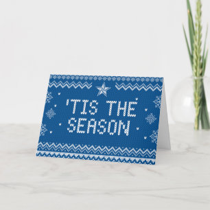 Winter Blue 'Tis the Season Folded Greeting Card