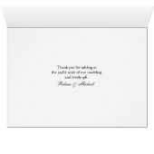 Winter Blue & White Snowflake Table Placement Card (Inside Horizontal (Bottom))