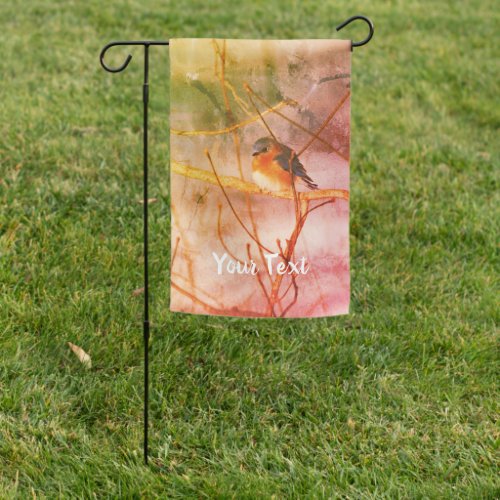 Winter Bluebird Abstract Personalized Garden Flag