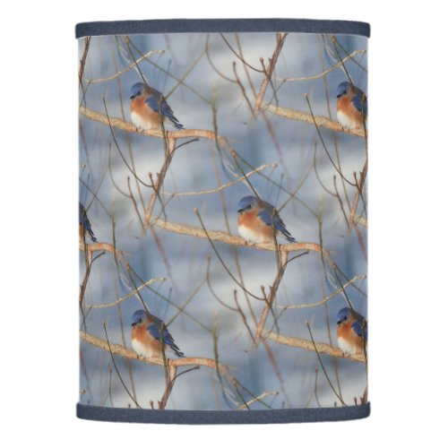 Winter Bluebird Animal Nature Pattern     Lamp Shade