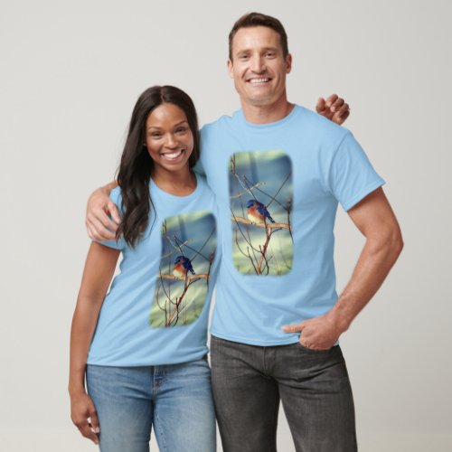 Winter Bluebird Animal Nature  T_Shirt