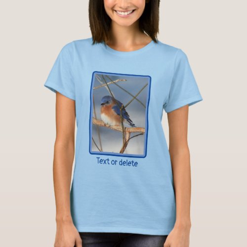 Winter Bluebird Animal Personalized  T_Shirt