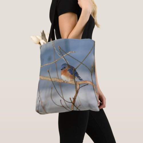 Winter Bluebird Animal  Tote Bag