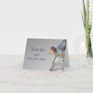 Winter Bluebird Bird Nature Thank You Card