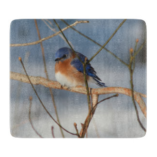 Winter Bluebird Nature  Cutting Board