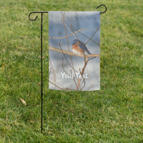 Winter Bluebird Personalized  Garden Flag