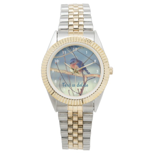 Winter Bluebird Personalized    Watch (Front)