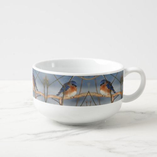 Winter Bluebird  Soup Mug