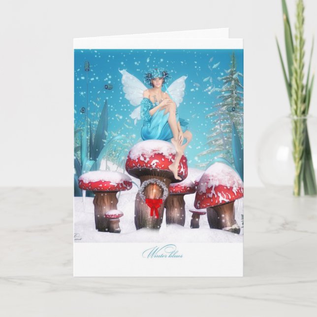 Winter blues holiday card (Front)