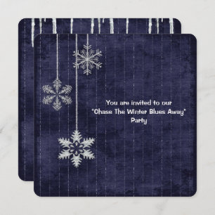 Winter Blues Party Invitation