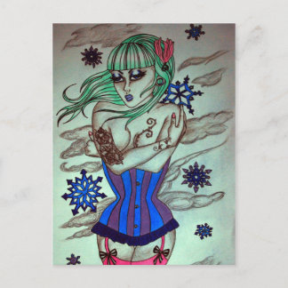 winter blues postcard