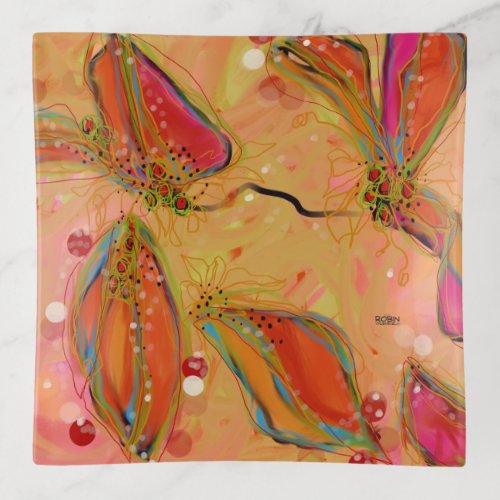 Winter Blush Trinket Tray all sizes