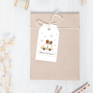Winter Boho Cute Car Gifts Pastel Christmas Gift Tags