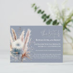 Winter Boho Floral Wedding | Blue Enclosure Card