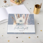 Winter Boho Floral Wedding | Blue Guest Book
