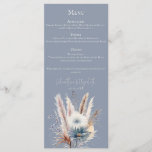 Winter Boho Floral Wedding | Blue Menu