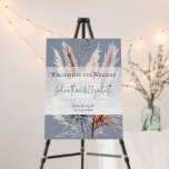 Winter Boho Floral Wedding | Blue Welcome Foam Board