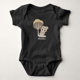 Winter Boho Penguin Baby Bodysuit