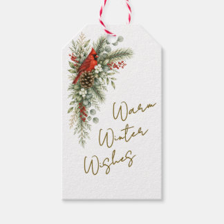 Winter Botanica Cardinal Warm Winter Wishes Gift Tags