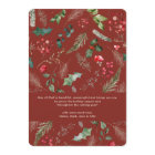 Winter Botanical Arch Burgundy Merry Christmas