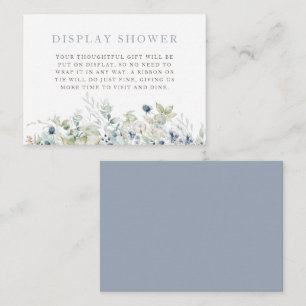 Winter Botanical Bridal Shower Enclosure Card