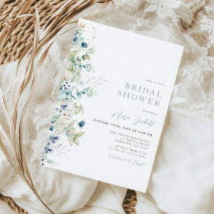 Winter Botanical Bridal Shower Invitation