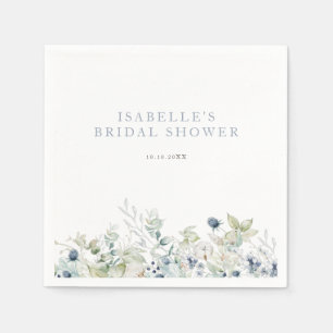 Winter Botanical Bridal Shower Napkins