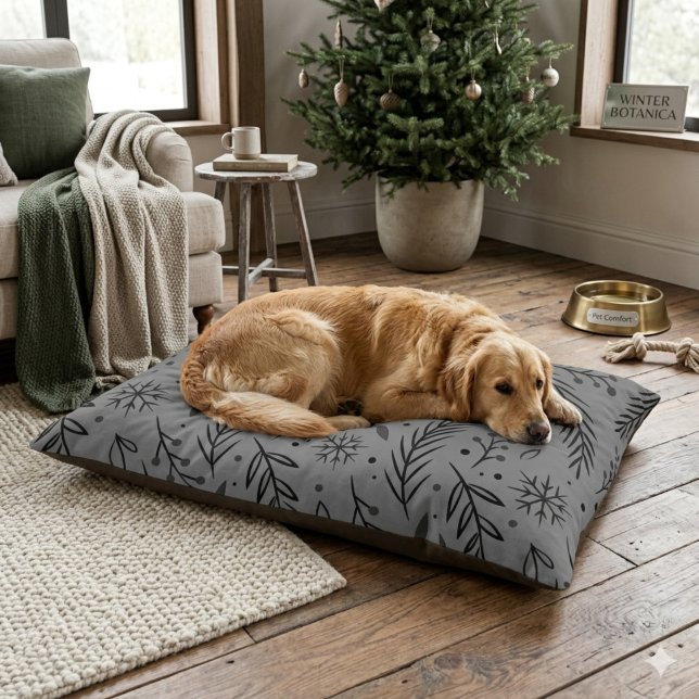 Winter Botanical | Cozy Dog Bed (Creator Uploaded)