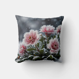 Winter Botanical Throw Pillow