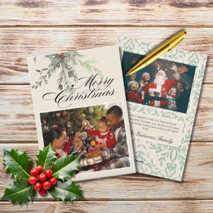 Winter Botanicals Christmas Party Merry Christmas Holiday Card