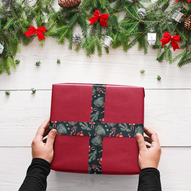 Winter Botanicals Coquette Bow | Christmas Grosgrain Ribbon (Creator Uploaded)