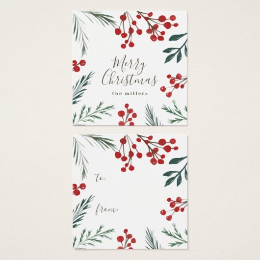 Winter Botanicals Elegant Holiday Christmas (Front & Back)