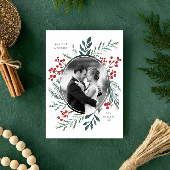 Winter Botanicals Elegant Married Photo by NBpaperco at Zazzle