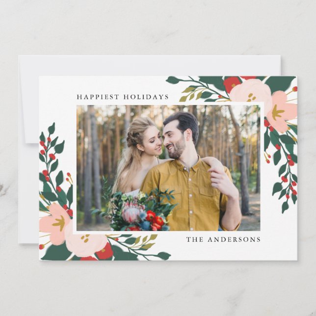 Winter Botanicals | Holiday Photo Card (Front)