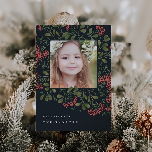 Winter Bouquet  Holiday Photo Card