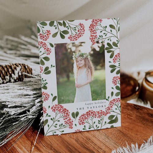 Winter Bouquet  Holiday Photo Card