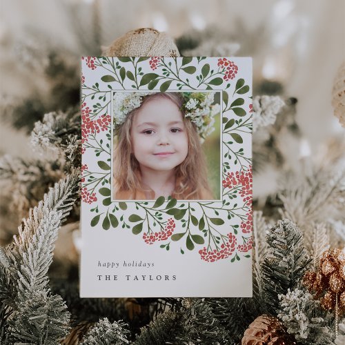 Winter Bouquet  Holiday Photo Card