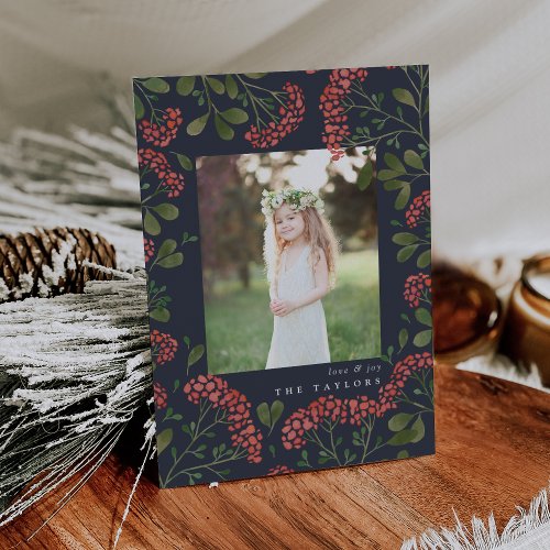 Winter Bouquet  Holiday Photo Card