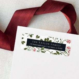 Winter Bouquet Return Address Label