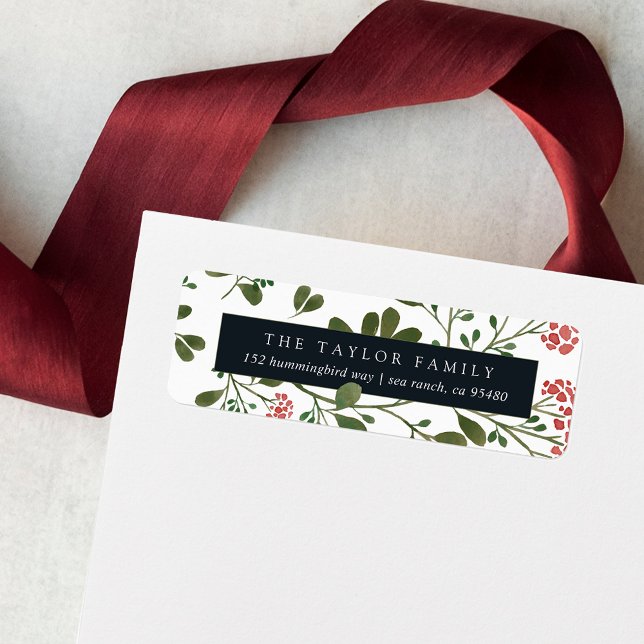 Winter Bouquet Return Address Label (Creator Uploaded)